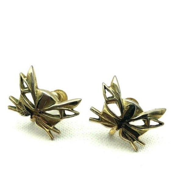 Vintage Signed Cat Earrings- 1961 - Picture 4 of 5